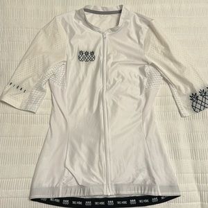 Tres Pinas Women’s pro Cycling Jersey white size medium